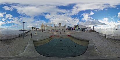 Vista de 360º del paseo marítimo de Liverpool, el 11 de febrero de 2016.