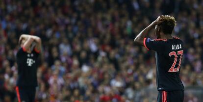 El jugador del Bayern de Múnich David Alaba abatido.