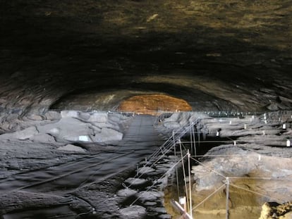 La cueva de Wonderwerk, en Sudáfrica.