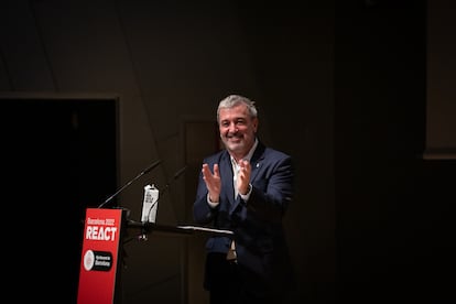 jAUME Collboni aplaude tras intervenir el miércoles la inauguración de las jornadas React.