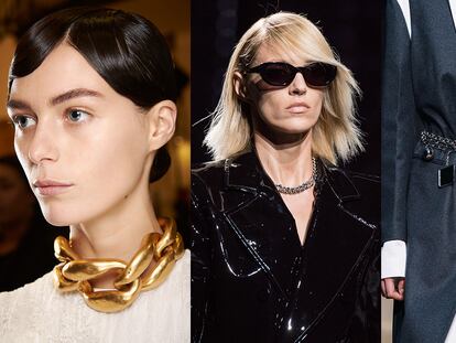 De izquierda a derecha: JW Anderson, Saint Laurent, Marni y Alexander McQueen