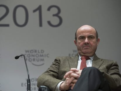  El ministro de Econom&iacute;a, Luis de Guindos, en el foro de Davos.