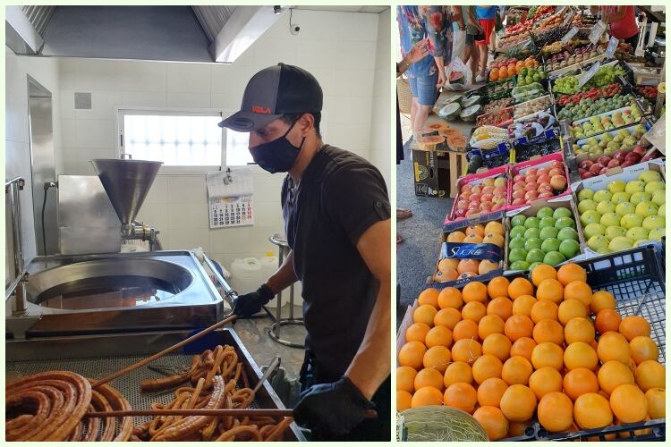 El mejor dulce, el de la Churrería Barajas y la fruta, la del mercadillo de los sábados.