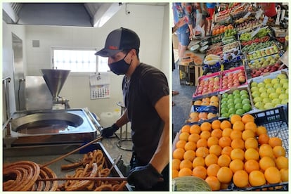 El mejor dulce, el de la Churrería Barajas y la fruta, la del mercadillo de los sábados.