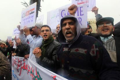 Manifestación a favor de una nueva Constitución celebrada en Rabat el pasado 20 de febrero.