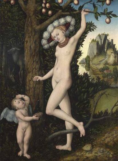 Cupido quejándose a Venus, por Lucas Cranach el Viejo