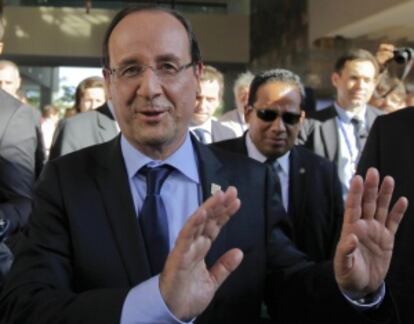 Fran&ccedil;ois Hollande, en Los Cabos, noroeste de M&eacute;xico.