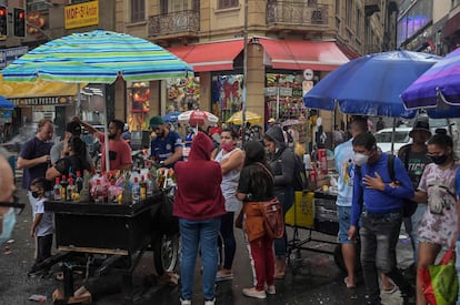 Una calle comercial del centro de São Paulo (Brasil), el pasado 30 de diciembre.