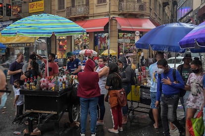 Una calle comercial del centro de São Paulo (Brasil), el pasado 30 de diciembre.