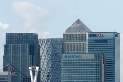 Canary Wharf, distrito financiero de Londres.