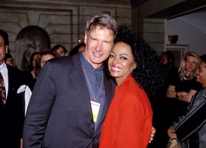 Harrison Ford y Diana Ross en 1997.