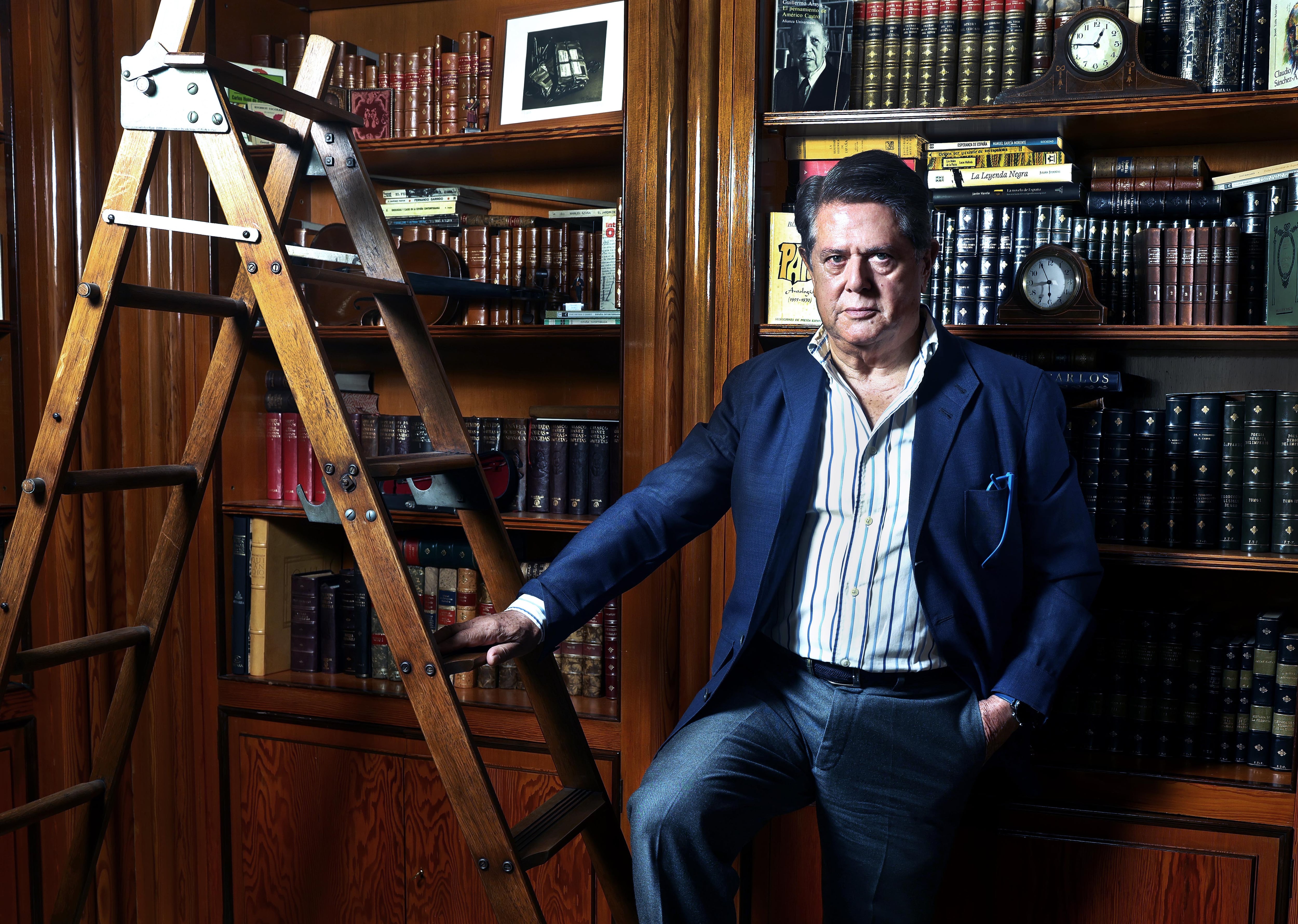 Federico Trillo, exministro de Defensa, este martes, en su casa de Madrid.
