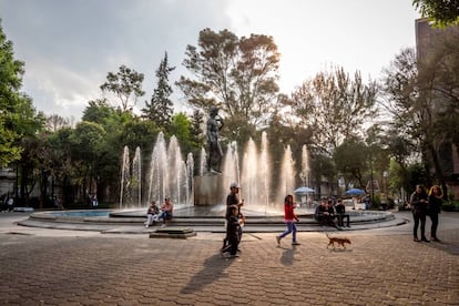 La Plaza Río de Janeiro, en la colonia Roma. 