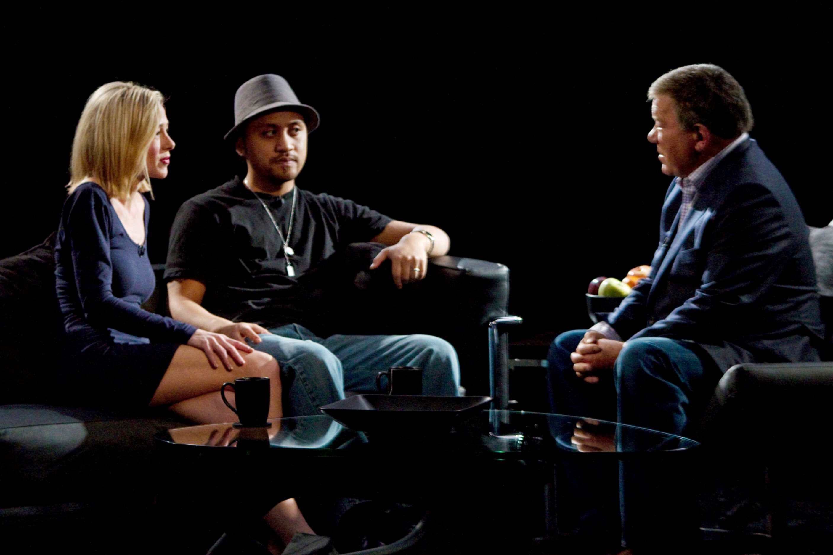 Mary Kay LeTourneau y Vili Fualaau, durante una charla con el actor y presentador William Shatner en 2010.