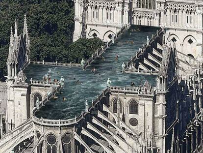 Desde un bosque a una piscina: 12 propuestas de arquitectos para reconstruir Notre Dame