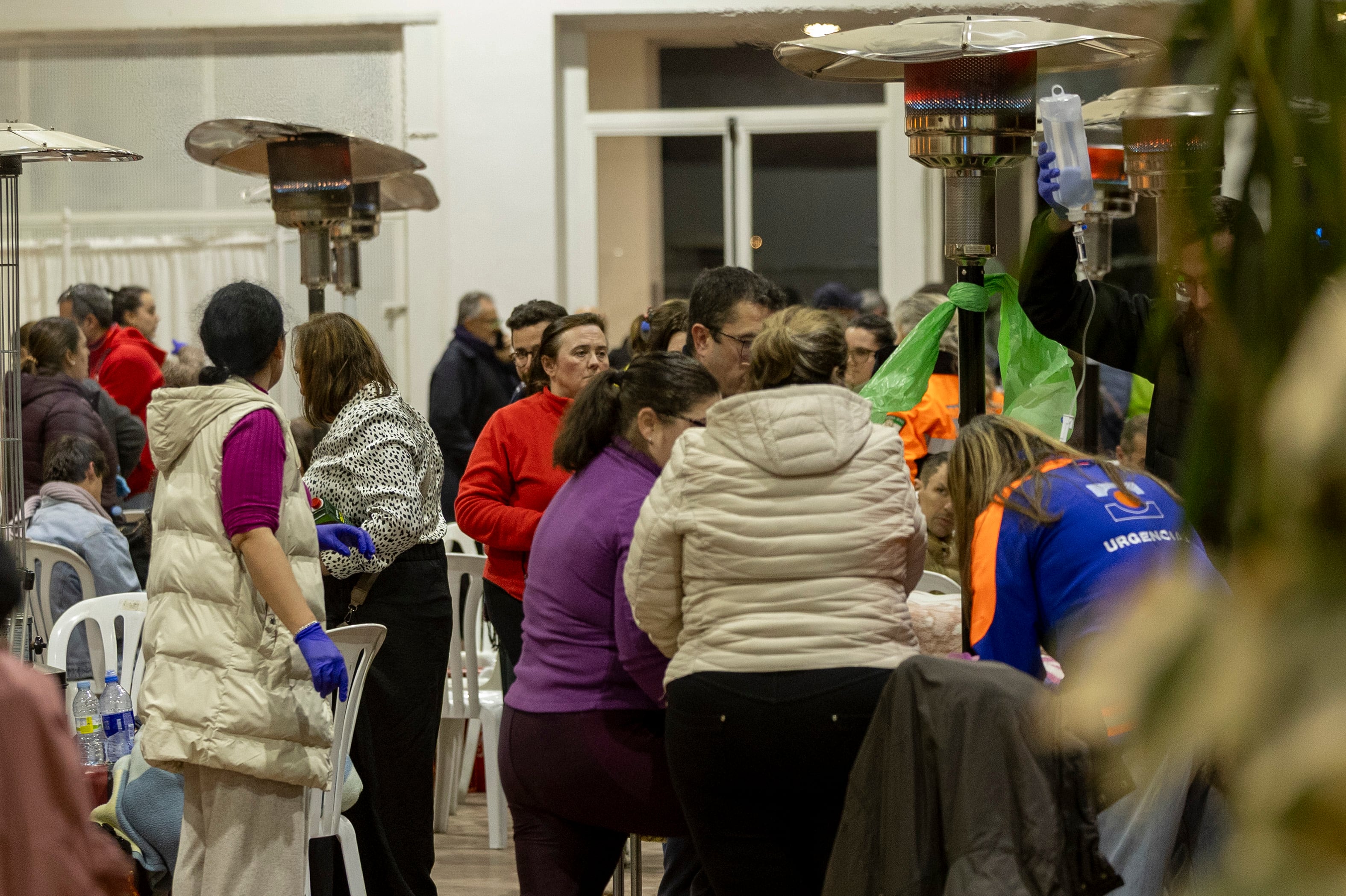 Caseta municipal de Adamuz, donde se atendieron a decenas de heridos. 
