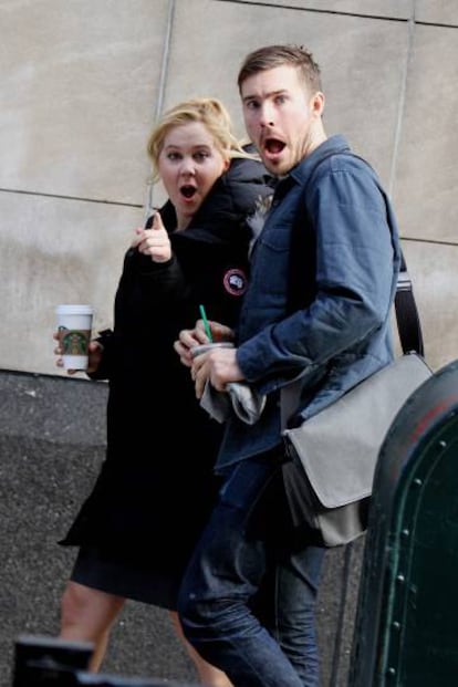 Amy Schumer y su novio, Ben Hanisch, el pasado mes de enero en Nueva York.