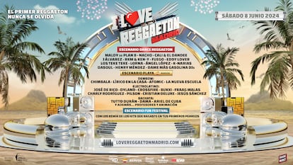 Cartel promocional del festival I love reggaeton Madrid, que se celebrará el próximo 8 de junio en IFEMA.
