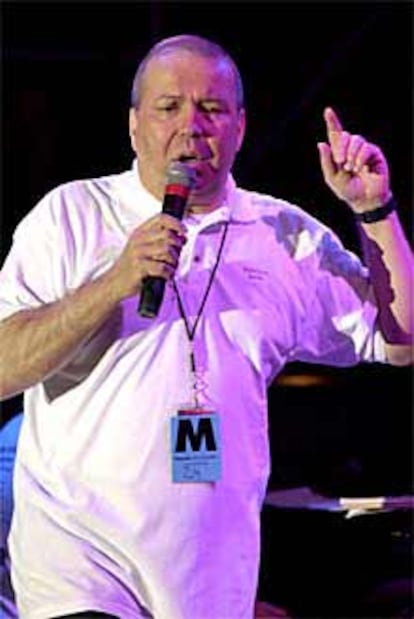 Frank Sinatra Jr., durante su actuación en San Sebastián.