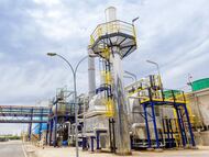 Calderas de vapor en la fábrica de Ercros en Vila-seca.