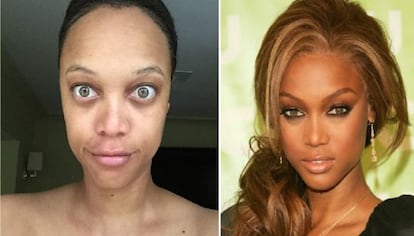 La modelo Tyra Banks se muestra sin maquillaje en una foto de Instagram.