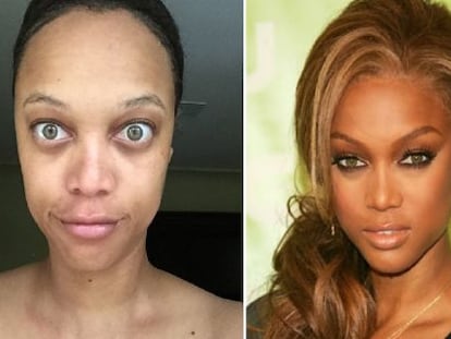 La modelo Tyra Banks se muestra sin maquillaje en una foto de Instagram.