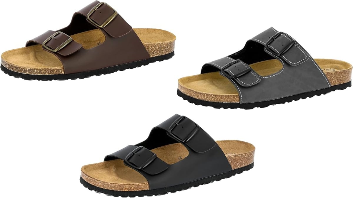 Sandalias tipo Birkenstock para hombre.