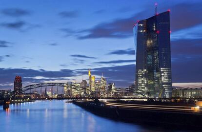 Imagen de la sede del Banco Central Europeo en Fráncfort