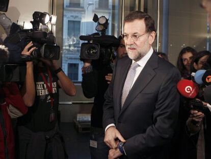 El presidente del Partido Popular, Mariano Rajoy, en el Congreso. 