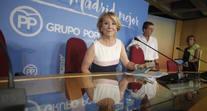 Esperanza Aguirre, en Madrid el 5 de septiembre de 2016.