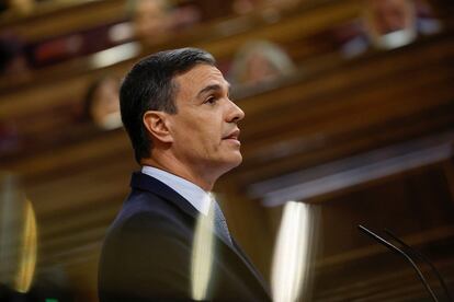 El presidente del Gobierno, Pedro Sánchez, durante el debate del estado de la nación, en julio, en el Congreso.