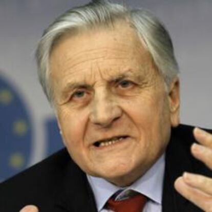 Jean-Claude Trichet, presidente del BCE, en Fráncfort.