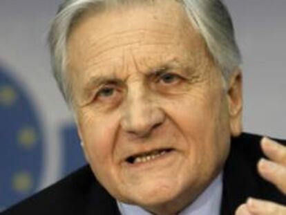 Jean-Claude Trichet, presidente del BCE, en Fráncfort.