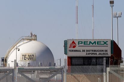 El centro de distribución de combustibles de Pemex, en Guadalajara, Jalisco