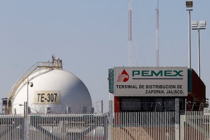 El centro de distribución de combustibles de Pemex, en Guadalajara, Jalisco