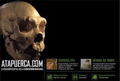 Página de inicio de la recién creada Atapuerca.com.