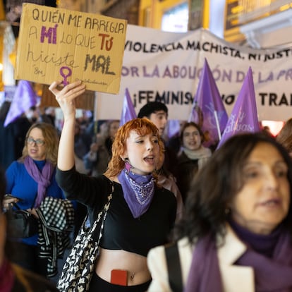 Manifestación feminista en Sevilla el pasado 25-N, día contra las violencias machistas.