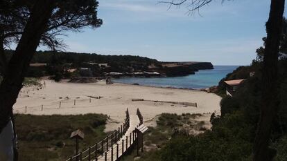 La platja de Cala Saona, a Formentera, aquest diumenge.