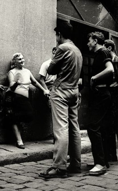 A photograph taken in Barcelona&#039;s Raval district by Joan Colom in around 1960.