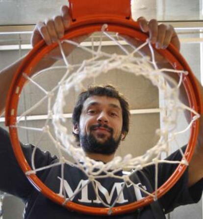 Sergio Llull, después de la entrevista.