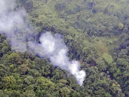 Lugar donde se estrell&oacute; un Black Hawk el pasado 4 de julio