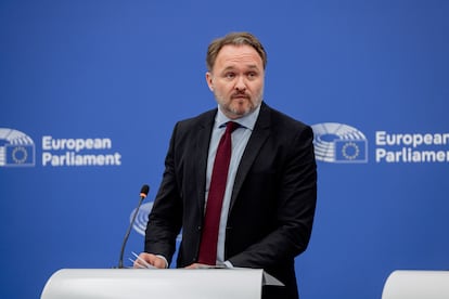 El comisario de energía, Dan Jorgensen, este martes en la sede del Parlamento Europeo en Estrasburgo. 