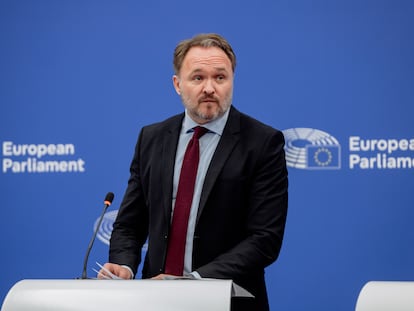 El comisario de energía, Dan Jorgensen, este martes en la sede del Parlamento Europeo en Estrasburgo.