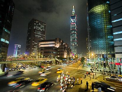 Rascacielos en Taipei, capital de Taiwán.