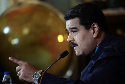 El presidente venezolano, Nicolás Maduro, este lunes.