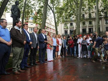 I&ntilde;igi Urkullu y Andoni Ortuzar asisten al &#039;aurresku&#039; de honor en el acto de 121 aniversario del PNV.