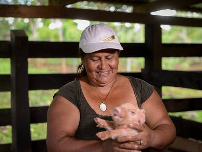 Francisca Ram&iacute;rez en una de sus fincas en la comunidad de La Fonseca, Nicaragua. 