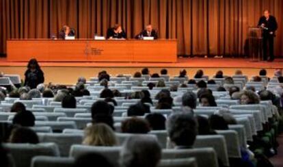 Asamblea general del Colegio de Médicos de Valencia.