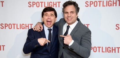 Ruffalo com o repórter Mike Rezendes, que ele interpreta em 'Spotlight'