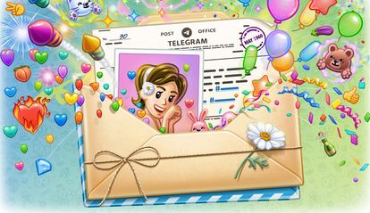 Telegram dibujo de chica